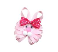 Fermaglio per capelli in tessuto con coniglietti di Pasqua/gallina per festival, eventi, scuola, bambini