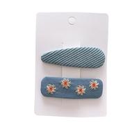 Fermaglio per capelli in tessuto, dolce e carino blu denim mini accessorio per capelli fatti a mano blu E