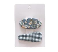 Fermaglio per capelli in tessuto, dolce e carino blu denim mini accessorio per capelli fatto a mano blu F