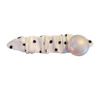 Fermaglio per capelli in tessuto increspato con accento di perle, per donne e ragazze, colore bianco e nero, alla moda, in tessuto pieghevole Robert Pin