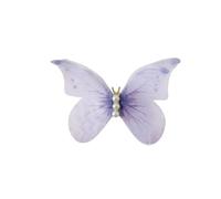 Fermaglio per capelli in tulle con perle artificiali, ali sfumate in diversi colori, ideali per matrimoni o uso quotidiano, design leggero, viola lavanda
