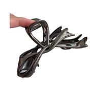 Fermaglio per capelli in velluto rosso con fiocco, per autunno e inverno, elegante regalo francese, accessori per capelli coreani, accessori per capelli femminili (argento)