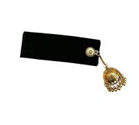 Fermaglio per capelli in velluto stile etnico con nappe e campane temperamento clip per capelli per donne e appassionati di moda