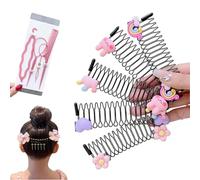 Fermaglio per capelli invisibile a forma di U, set di pettini per rifinire i capelli, elastici invisibili, grazioso supporto per capelli invisibile (5 pezzi B)
