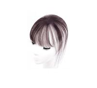 Fermaglio per capelli, marrone scuro, frangia finte, copertura umana, da donna, con frangia completa, topper per donne e ragazze, per la vita di tutti i giorni (marrone scuro)