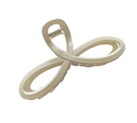 Fermaglio per capelli multifunzionale con fiocco colorato in gelatina Clover sul retro(White)