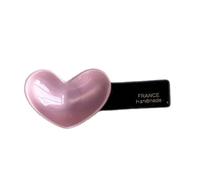 Fermaglio per capelli multiuso a forma di cuore, in acetato, con chiusura sicura, per donne e ragazze, abbigliamento casual e serale, a forma di amore, clip laterale