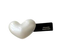 Fermaglio per capelli multiuso a forma di cuore, in acetato, con chiusura sicura, per donne e ragazze, abbigliamento casual e serale, a forma di amore, clip laterale