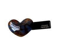 Fermaglio per capelli multiuso a forma di cuore, in acetato, con chiusura sicura, per donne e ragazze, abbigliamento casual e serale, a forma di amore, clip laterale