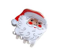 Fermaglio per capelli Natale | Molletta in PVC a tema Babbo Natale con forma dentata per feste festive, aggiornamenti natalizi, eventi stagionali