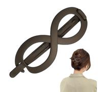 Fermaglio per capelli ovale francese, a , con chiusura a scatto, per , coda di cavallo curva, design ovale decorativo, per donne e ragazze, da indossare tutti i giorni e per lo