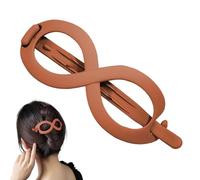Fermaglio per capelli ovale francese, a , con chiusura a scatto, per , coda di cavallo curva, design ovale decorativo, per donne e ragazze, da indossare tutti i giorni e per lo