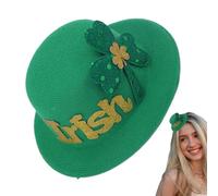 Fermaglio per capelli per cappello trifoglio, Fermaglio per capelli trifoglio, per capelli Fermaglio per capelli verde a forma di cappello Lucky Leaves | Squisite mollette per capelli Shamroc