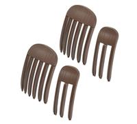 Fermaglio per capelli per frangia soffice, 2 fermagli per capelli morbidi a denti larghi, per ragazze e donne, acconciatura naturale, voluminosa e senza cuciture (marrone, 4 pezzi)