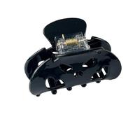 Fermaglio per capelli per Halloween Accessorio per capelli con mascella nera per stili mezzi raccolti e intrecciati, Clip in PVC lucido per look da festa Accessorio stagionale Morsetto per mascella