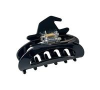 Fermaglio per capelli per Halloween Accessorio per capelli con mascella nera per stili mezzi raccolti e intrecciati, Clip in PVC lucido per look da festa Accessorio stagionale Morsetto per mascella
