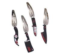 Fermaglio per capelli per Halloween, con macchie di sangue, forbice, macchie di sangue, fatto a mano, ornamento per capelli, copricapo