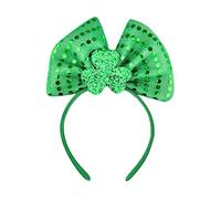 Fermaglio per capelli per lo styling, 1 pezzo, per il giorno di San Patrizio, verde, con trifoglio, capocchia e leprechaun, clip a forma di cuore, per capelli (A, taglia unica)