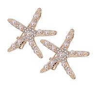 - Fermaglio per capelli per ragazze | 2 forcine da spiaggia - graziosi accessori per capelli, forcine da spiaggia, perle, strass, comodo per tutte le acconciature