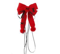 Fermaglio per capelli per ragazze calde con nastro lungo/fiocco lavorato a maglia, fermagli per capelli per coda di cavallo, per adolescenti, ragazze, festival, per la vita quotidiana, grandi e