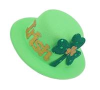 Fermaglio per capelli per San Patrizio, per capelli a forma di cappello con foglie fortunate, per capelli, fermagli per capelli fortunati a forma di trifoglio, fermagli per capelli