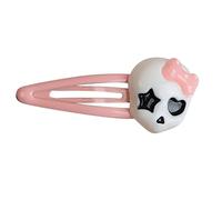 Fermaglio per capelli punk per ragazze calde a forma di teschio del fumetto Mollette per capelli di colore rosa per ragazze Frangia coda di cavallo Fermagli per capelli in resina per la vita