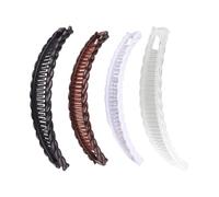 Fermaglio per capelli retrò a banana spessa Certo ecco un titolo del prodotto per l'elenco 4 pz/set grande vintage antiscivolo sottile artiglio donne clinker pettini coda di cavallo titolare stile