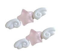 Fermaglio per capelli scintillante a forma di ala di stella, design a becco d'anatra per ragazze e donne, impugnatura dolce anni 2000, accessori per capelli decorativi a becco d'anatra