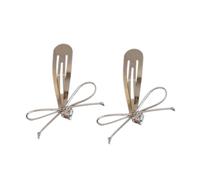 Fermaglio per capelli semplice ed elegante, accessorio contemporaneo con un attraente cuore elegante forcina con ciondolo a forma di fiocco
