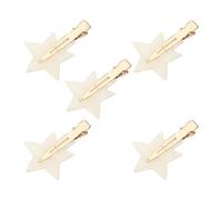 Fermaglio per capelli senza piega, 5 pezzi, clip per capelli in acrilico, a forma di stella, dolce e fresco, Y2K, fermaglio per capelli in acrilico, confezione carina per trucco per ragazze e donne