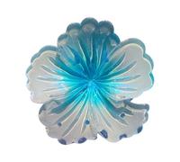 Fermaglio per capelli sicuro accessorio per capelli da donna artiglio per capelli a forma di fiore clip per capelli per vacanze spiaggia viaggi clip per capelli posteriore decorazione per capelli blu