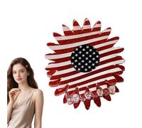 Fermaglio per capelli tipo artiglio del 4 luglio, forcina per capelli in | Fermaglio a artiglio per il giorno dell'indipendenza, per donna, sposa, matrimonio, spiaggia, festival e uso quotidiano
