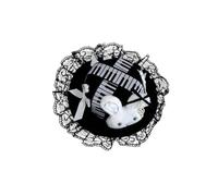 Fermaglio per capelli unico gotico Lolitas coniglietti Elegante fermaglio per capelli conigli scuri con pizzo per appassionati