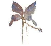 Fermaglio per capelli vintage a forma di farfalla per le donne eleganti nappe in metallo per costume Han accessorio per lo styling dei capelli per l'uso quotidiano