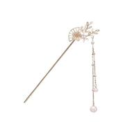 Fermaglio per capelli vintage cinese in lega con nappa, design floreale antico dipinto a goccia, accessorio per capelli per donne, costume Hanfu, festa di nozze, regalo culturale