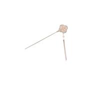 Fermaglio per capelli vintage cinese in lega con nappa, design floreale antico dipinto a goccia, accessorio per capelli per donne, costume Hanfu, festa di nozze, regalo culturale