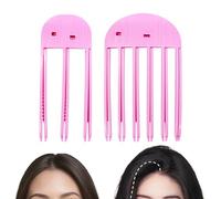 Fermaglio per capelli viola per capelli soffici da donna, pettine modellante per capelli, facile da modellare, volumizzante a corona alta, istantaneo, senza traccia, senza pieghe, 2 pezzi (3 e 6