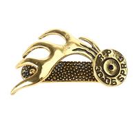 Fermaglio per cappello in ottone unico elegante a forma di corno di cervo leggero per cacciatore unico appassionato regalo creativo corno di cervo clip