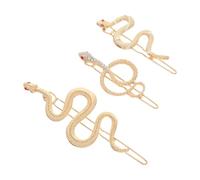 Fermaglio per Chioma a Serpente, 3 Pezzi, Lega Dorata | Accessori per Ragazze, Stile Creativo e Unico, Leggeri, per Festa, Tengono i Chioma Lontani dagli Occhi