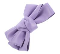 Fermaglio per Chioma con Fiocco in Pu, Elegante per Bambine | Clip Laterale per Varie Acconciature, Morbido e Confortevole, Non Danneggia le Ciocche, Porpora