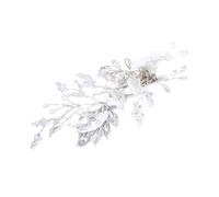 Fermaglio per Chioma da Sposa con Pietre Lucenti, Codice J6136 Argento | Lega e Cristallo, Tenuta Salda e Facile da Fissare, per Nozze, Sposa e Damigella