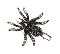 Fermaglio per Chioma in Lega Ragno Nero con Pietre Decorative per Halloween | Stile Gotico, Lucente Sotto la Luce, per Chioma Fini e Abiti, Accessorio Versatile per Feste e Foto