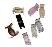 Fermaglio per coda di cavallo, elegante e alla francese, per capelli, con temperamento, trasparente, color gelatina, antiscivolo, per coda di cavallo (07)