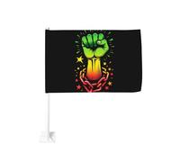 Fermaglio per finestra con pugno per rompere le catene, per bandiere per auto, protezione solare, decorazione, striscione bifacciale da 12 x 18 pollici per camion