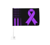 Fermaglio per finestra per la giornata mondiale contro il cancro, per bandiere per auto, protezione solare, decorazione, striscione bifacciale da 12x18 pollici per camion