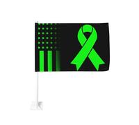 Fermaglio per finestra per la giornata nazionale di screening contro la depressione, per bandiere per auto, protezione solare, decorazione, striscione bifacciale da 12x18 pollici per camion