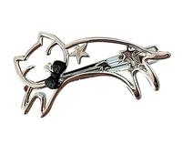 Fermaglio per frangia laterale punk argento Y2K stile dolce fatto a mano cuore spille copricapo accessori per capelli forcina argento