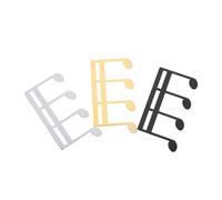 Fermaglio per Spartiti a Nota Musicale in Ferro 3 Pezzi | Design Creativo, Set 3 Colori Oro Argento Nero, Clip per Lettura e Supporto Fogli