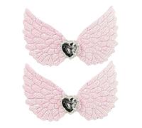 Fermaglio piatto a forma di ala balletcore copricapo mazzi clip elegante strass clip per capelli foto puntelli