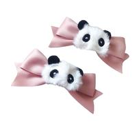 Fermaglio piatto per capelli stile Y2K Balletcore copricapo mazzi accessori fiocco peloso panda copricapo